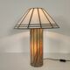 Vintage glass and metal lamp, 70s