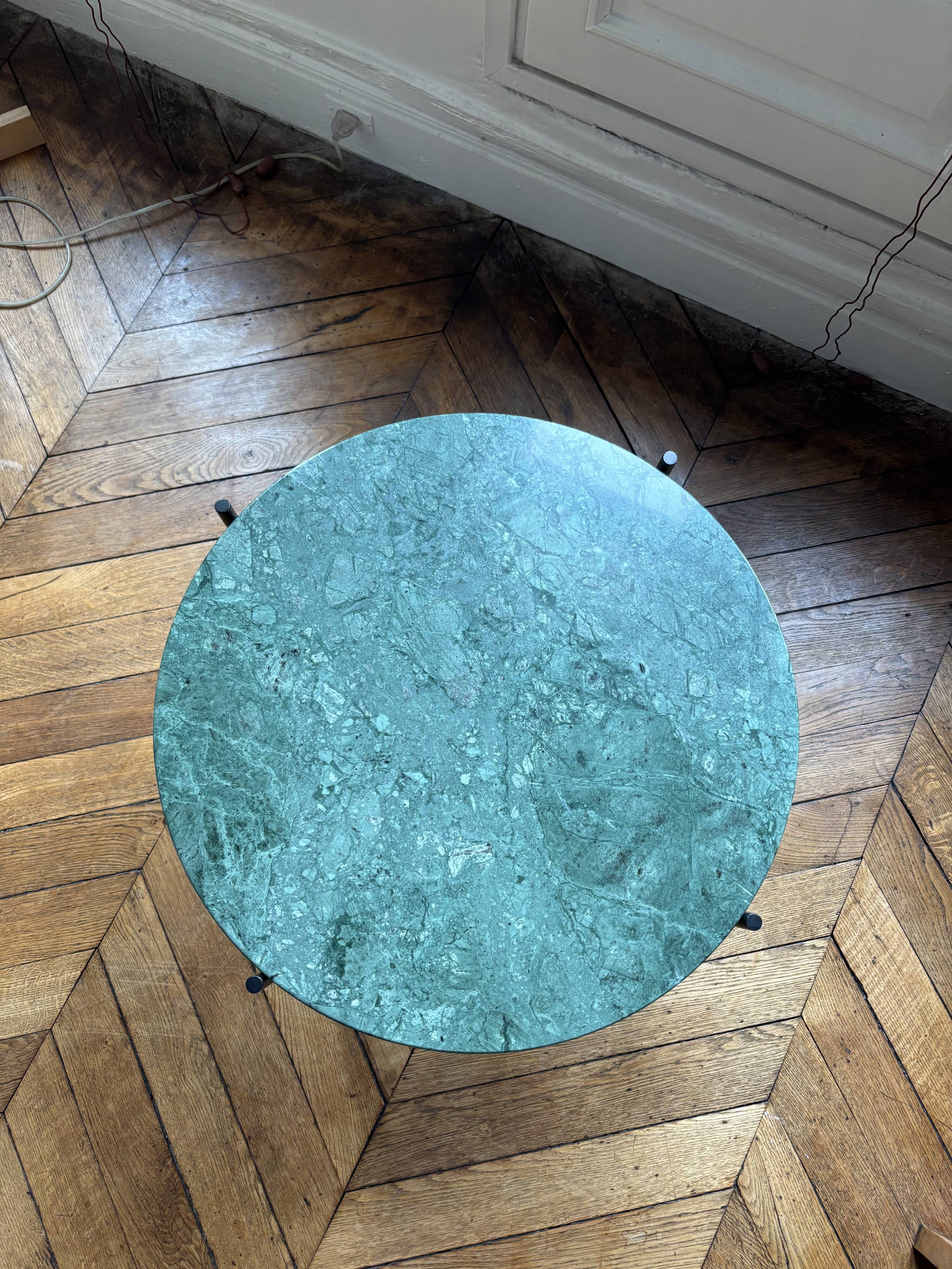 GUBI coffee table in green marble - TS Ø55