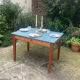 Petite table de ferme ou bureau vintage 1940