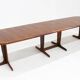 Vintage large oval extendable dining table 1960s XL