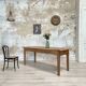 Vintage farmhouse table with spindle legs.