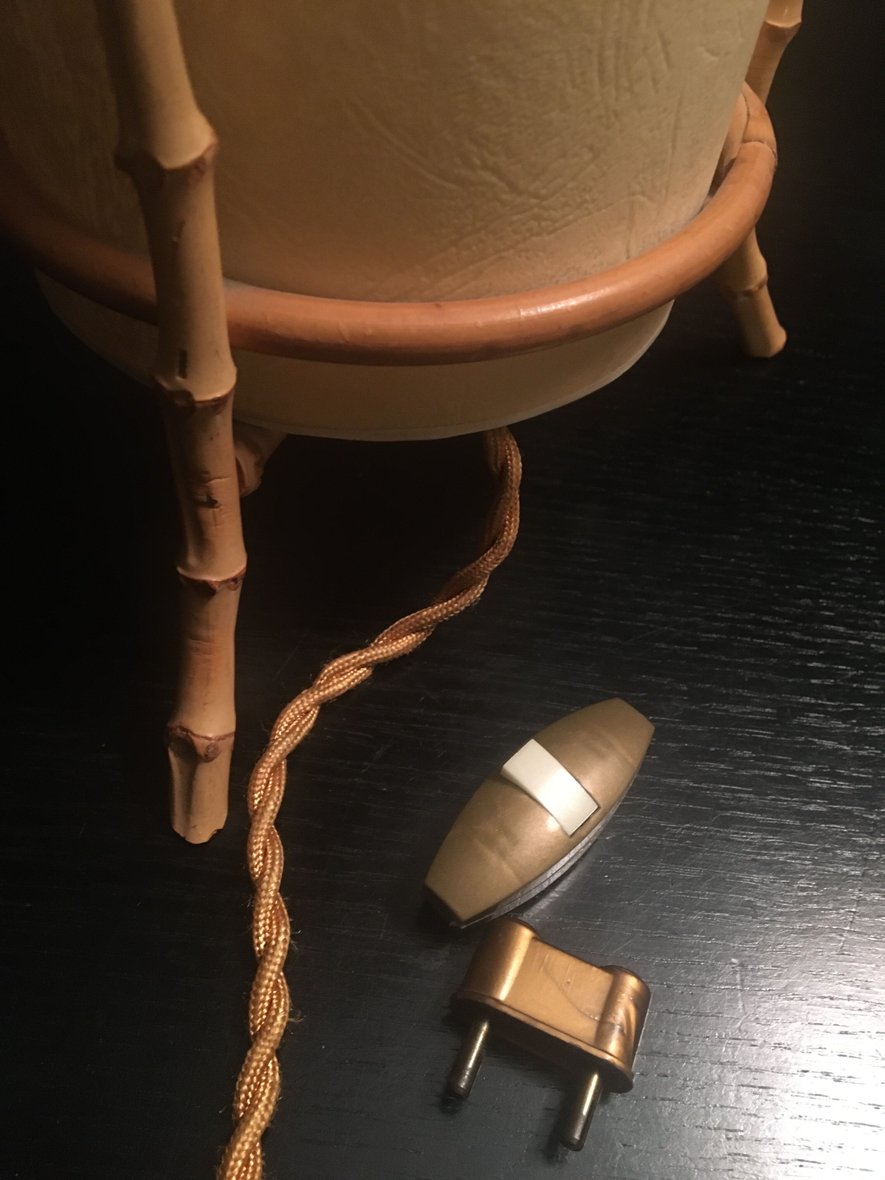 Bamboo lamp and paper