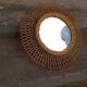 Vintage wicker and rattan mirror 36cm