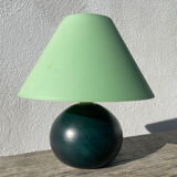 Green round wooden lamp l