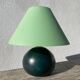 Lampe en bois boule verte l