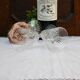 Two elegant crystal wine glasses