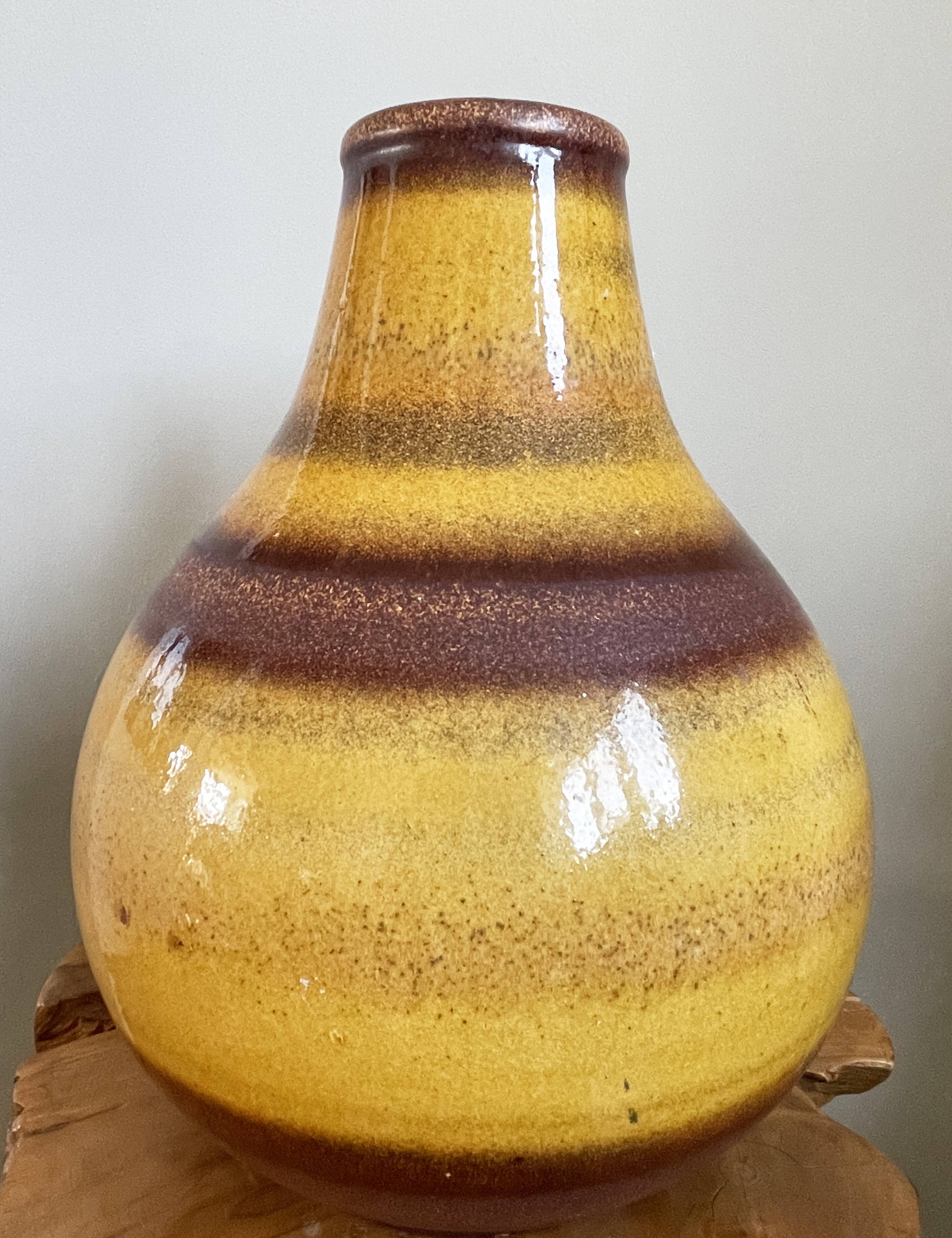 Fritz van Daalen 4736-35 Fat-Lava Vase, Vintage Mid-Century Ceramic Vase from West Germany