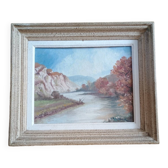 Peinture "Paysage" encadrée