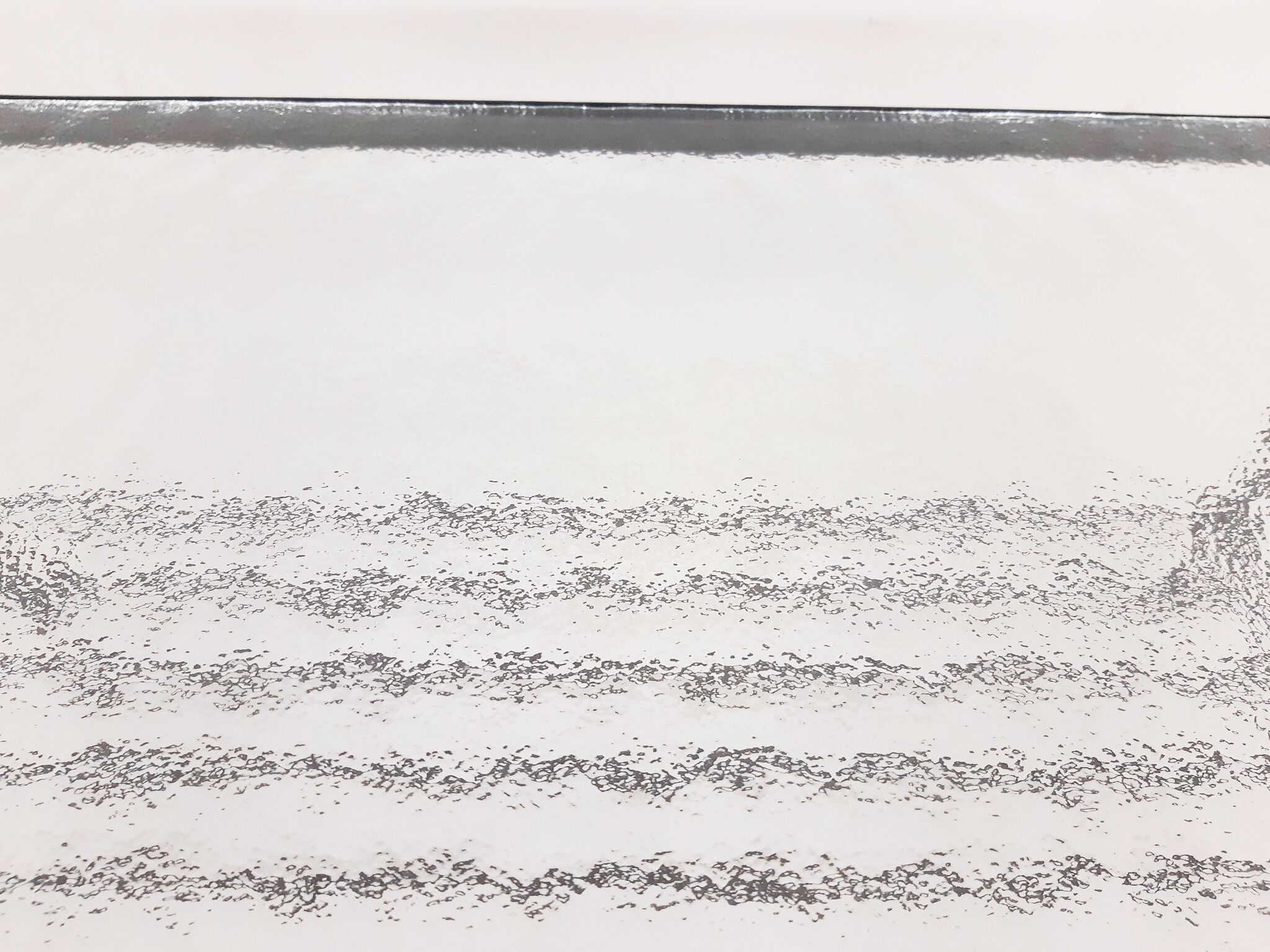 Mid-century modern minimalistic metal and glass coffee table