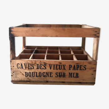 Caisse casiers à bouteilles en bois