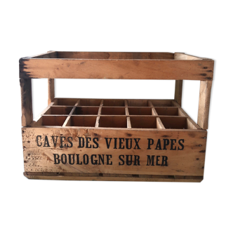 Caisse casiers à bouteilles en bois