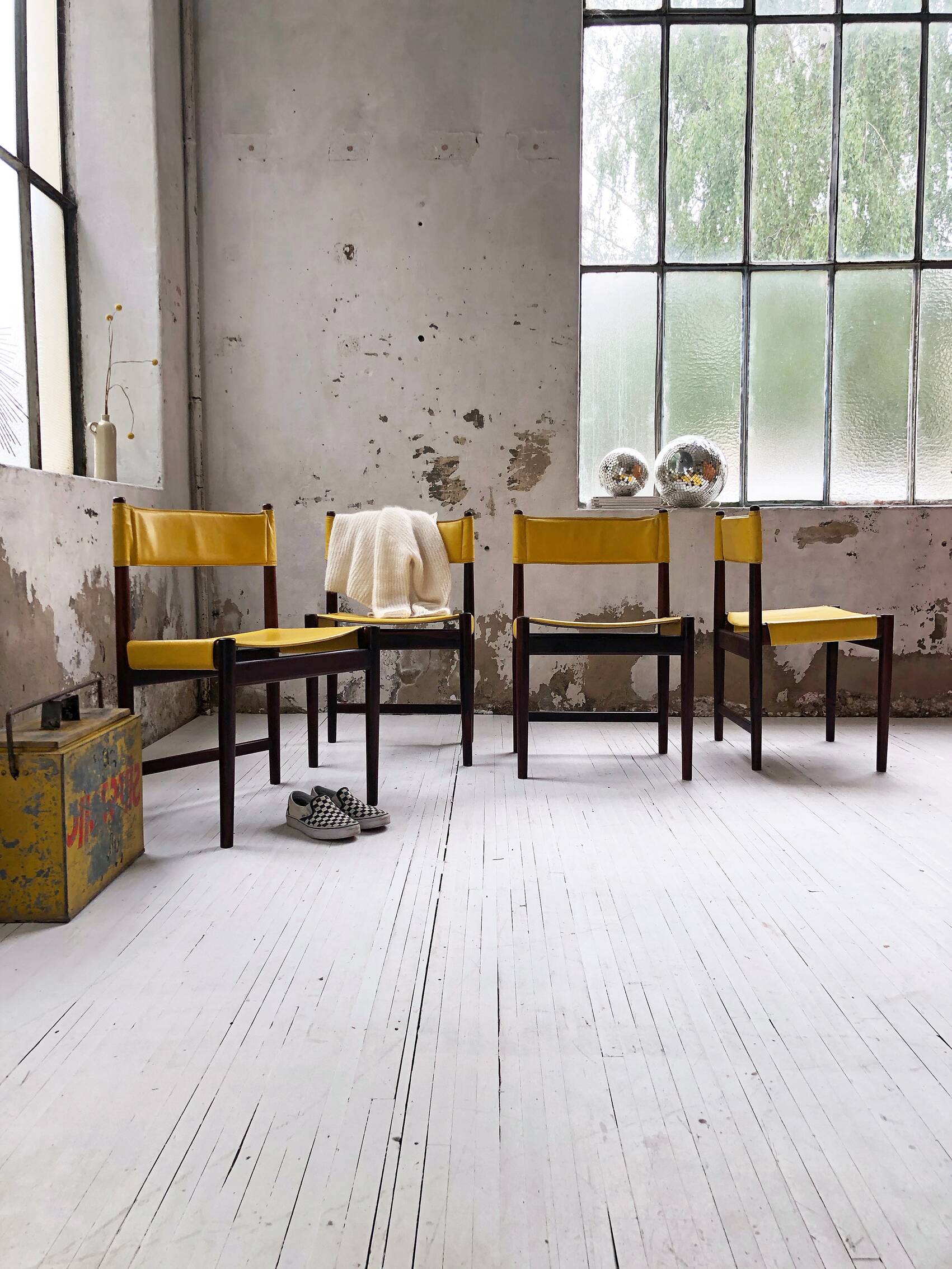 Rosewood leather chairs by Arne Vodder for Sibast