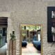 Pearled fireplace mirror 162.5/107.5cm gilded with gold leaf, fireplace trumeau, mirror.