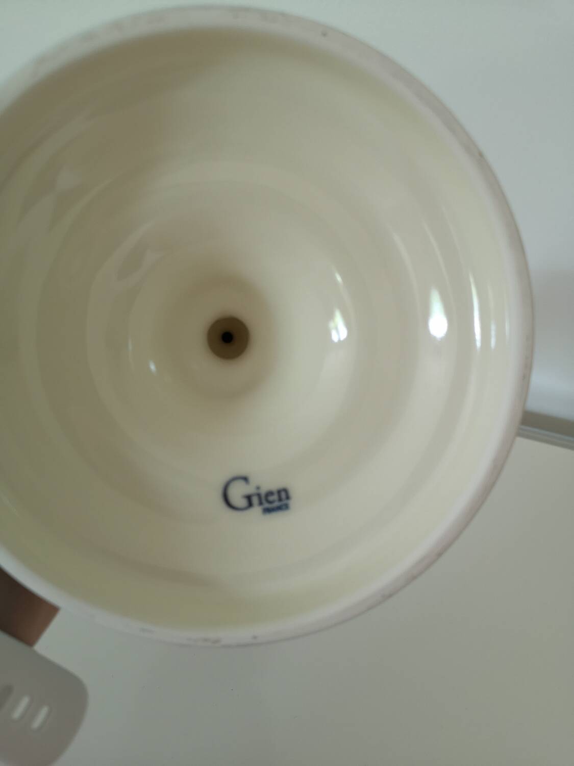 Genuine Gien candle holder.
