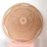 Rattan lampshade flower pattern