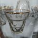 Bvb france regd 1950 glass wine glass and carafe set.