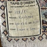 Oriental carpets in KASHMIR handmade wool and silk twentieth era