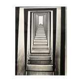 Black and white film photography print, optical art 60-70 years