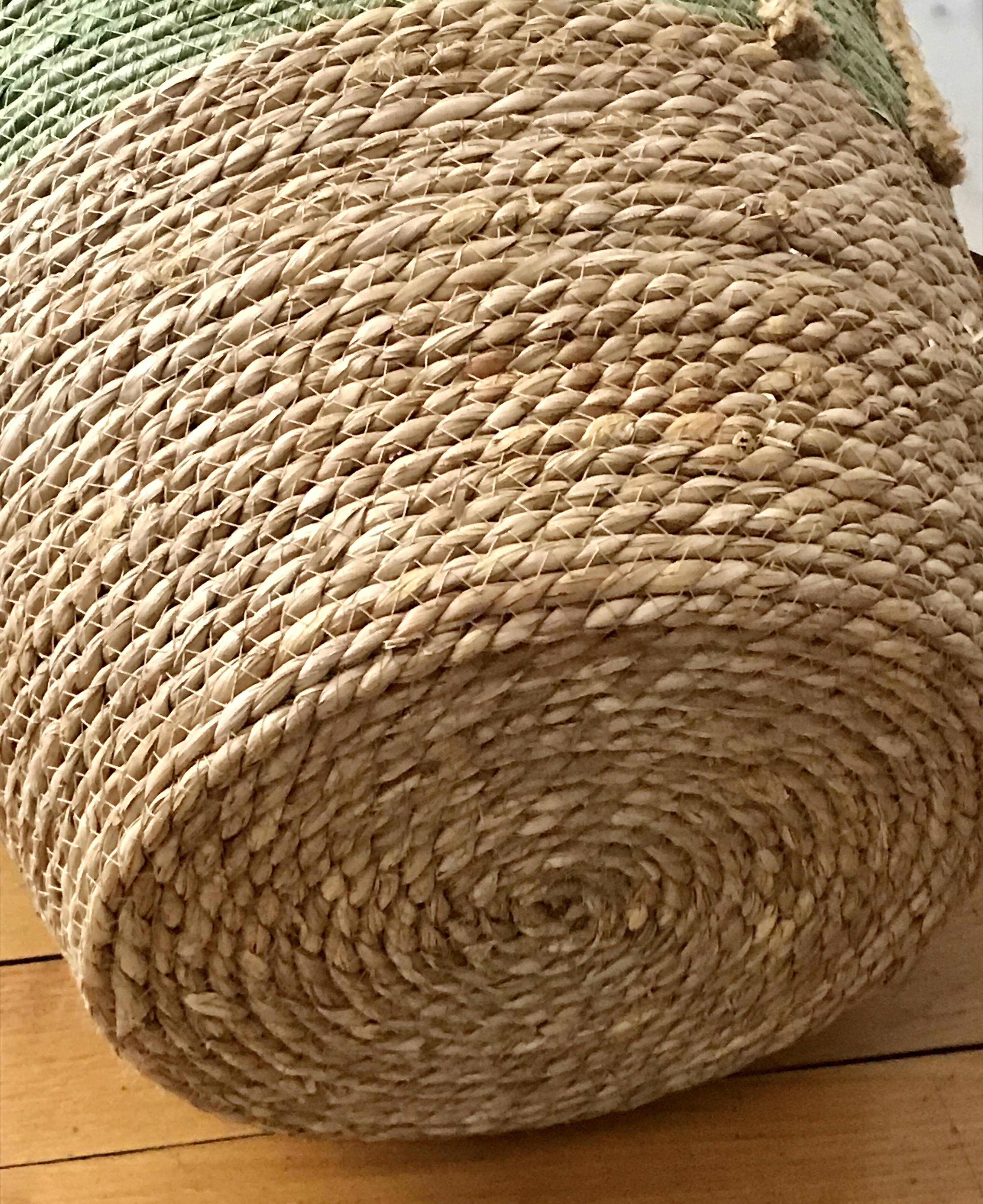 Large storage basket made from natural fibers
