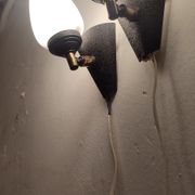 Metal and glass sconces. Spain, 1970s.