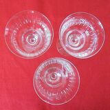 Lot 3 verres à pied apéritif cristal ciselé
