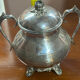 Silver-plated metal sugar bowl from the Art Nouveau period.