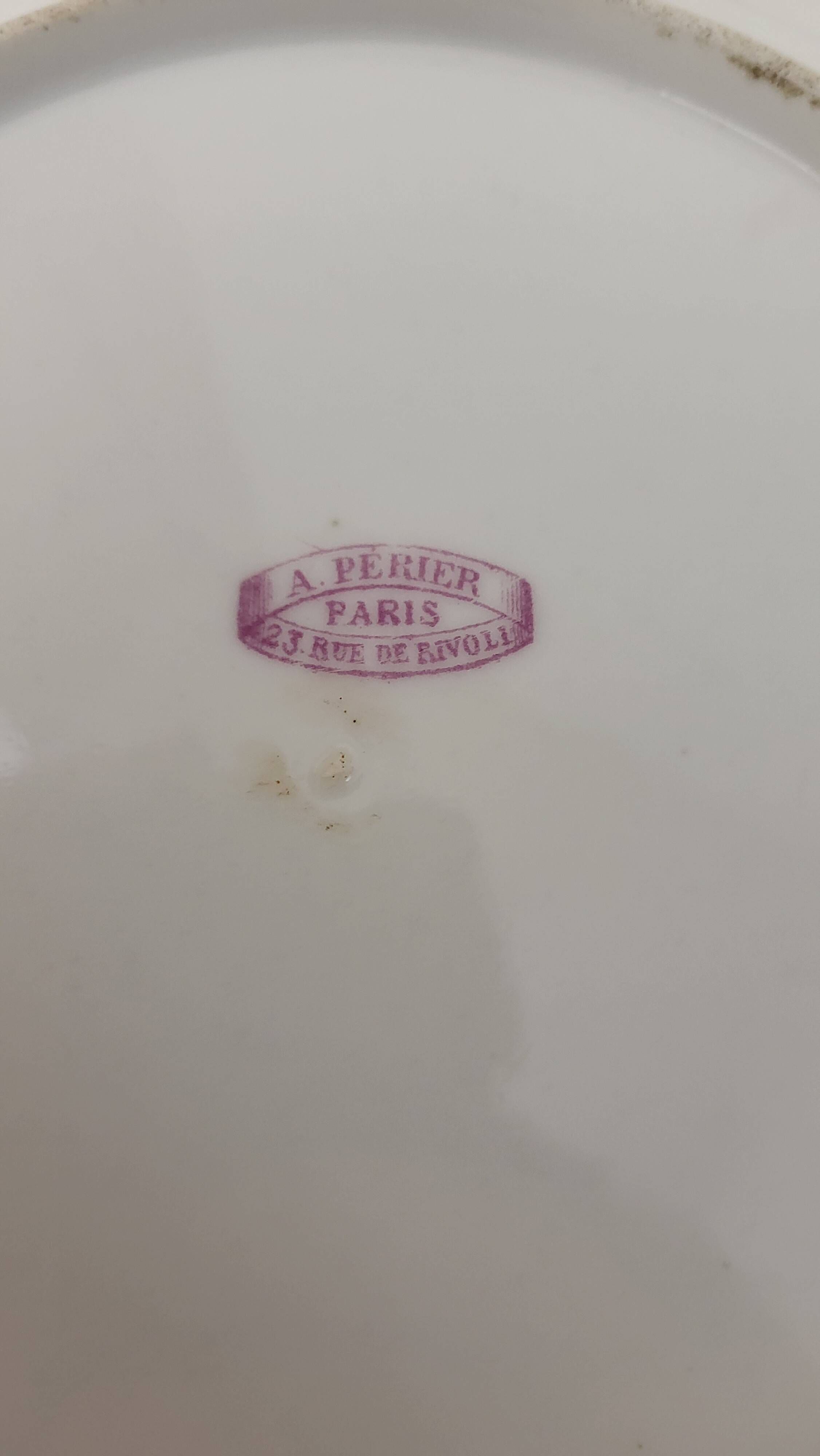 6 Paris porcelain dinner plates
