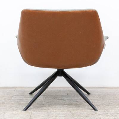 Fauteuil pivotant Zuiver Doulton gris / brun