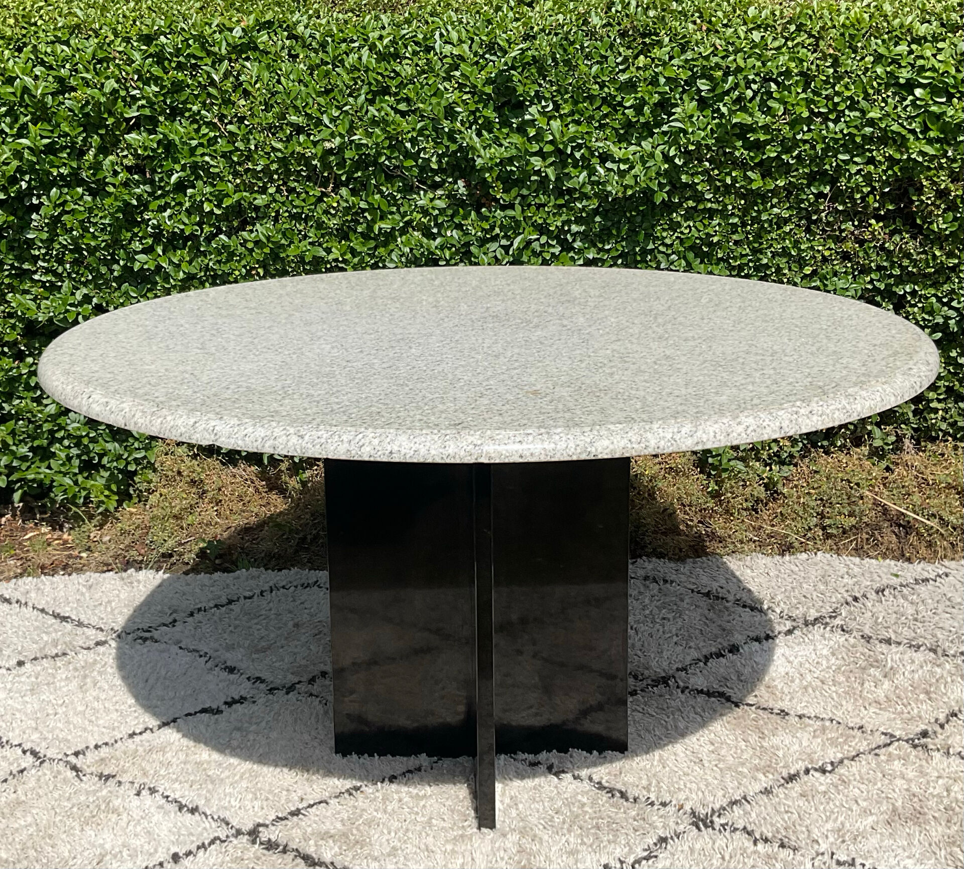Tabe à manger en marbre et granit, années 70-80