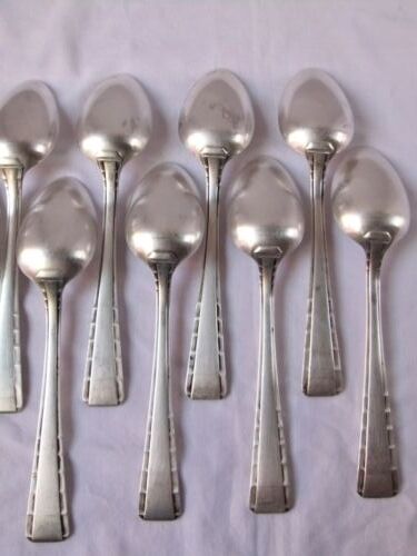 Spoons Ercuis silver metal covered service hallmark art deco