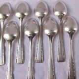 Spoons Ercuis silver metal covered service hallmark art deco