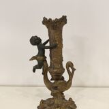 Golden bronze candlestick