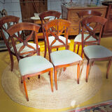 Set of 6 cherry wood chairs