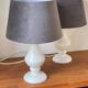 Paire lampes albâtre vintage