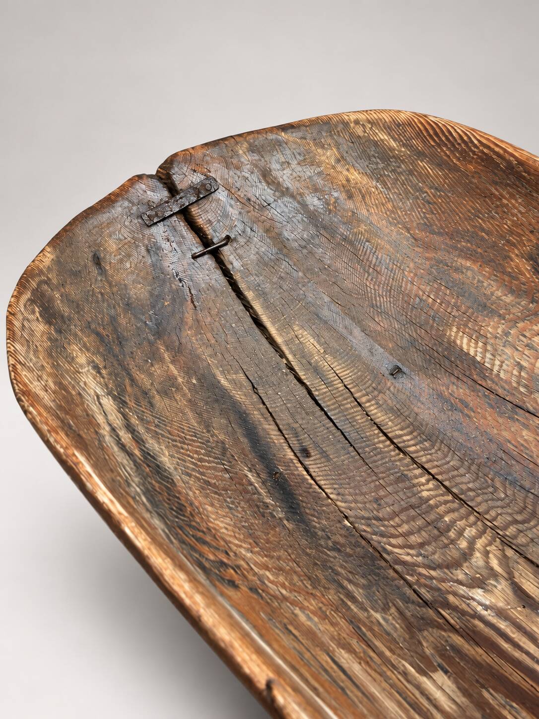 Old monoxyle wooden kneading trough – folk art