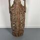 Grande statuette de kinaree, adorant, devi en bois sculpté. Thailande