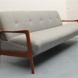 1960s sofa/daybed convertible in cherrywood