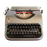 Collectible typewriter, personal Japy or P68, select grey metal model