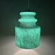 Pop Art Peill & Putzler Lamp, Green Glass Pendant Light, 1960s