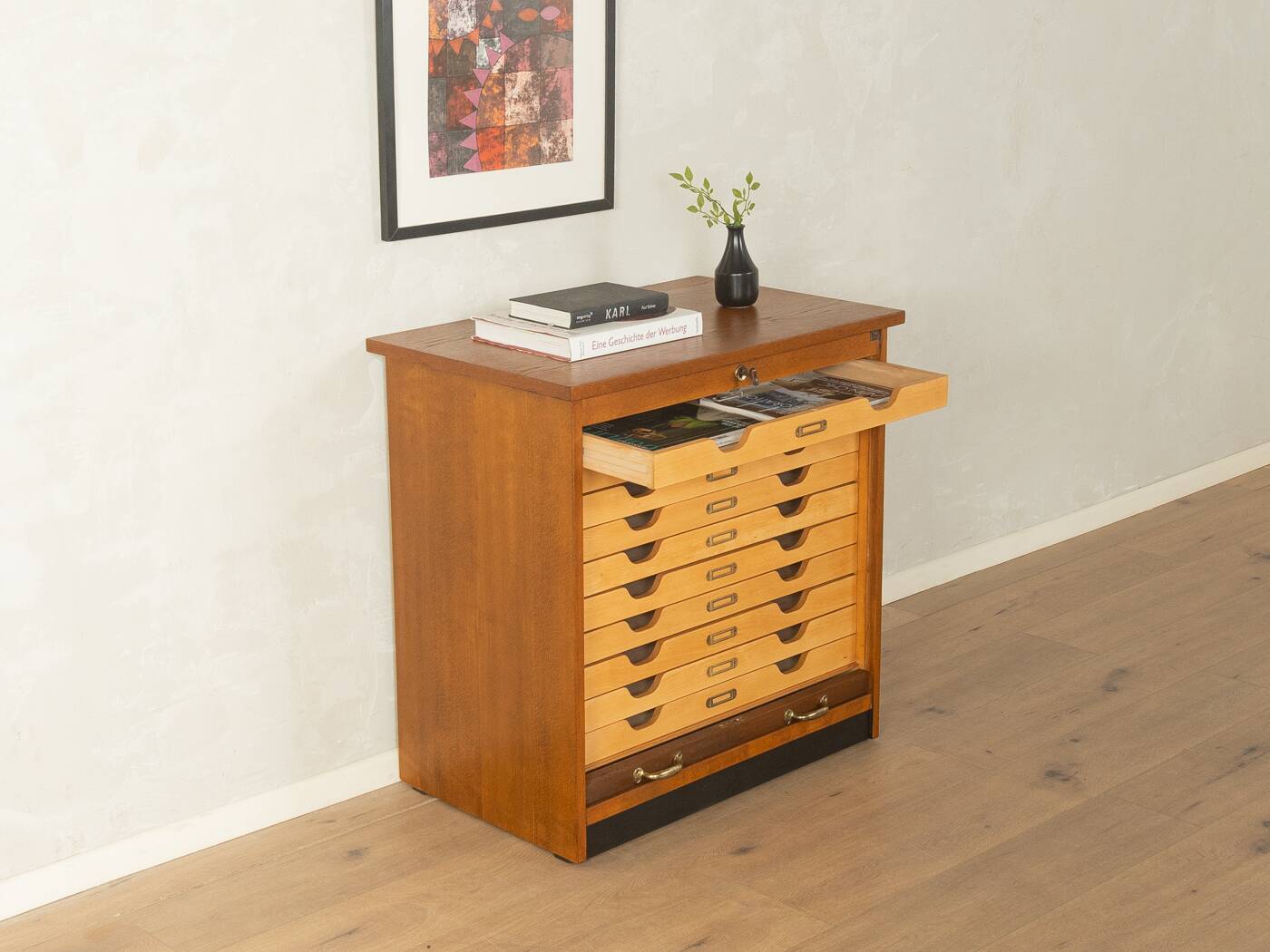 Classic tambour door cabinet from the 1960s