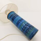 Lampe rouleau bleu Rimini Aldo Londi pour Bitossi 1960