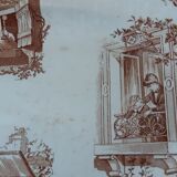 Plat oval terre de fer  "berenger" 19 ème