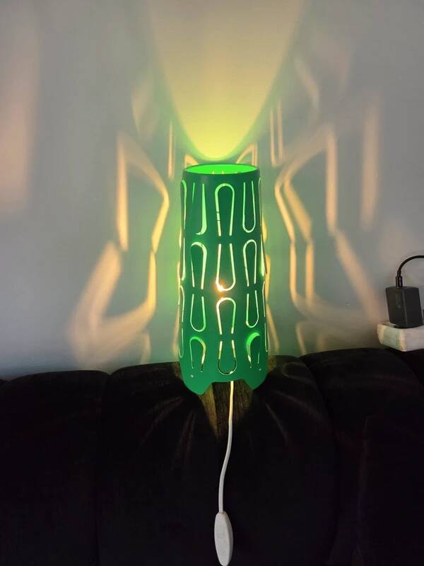 Vintage green metal IKEA lamp
