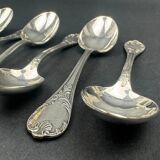 Set of 6 Christofle Marly model spoons – silver-plated – 13.5 cm