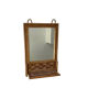 Vintage rattan tablet mirror