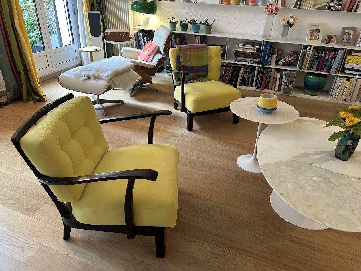 Midcentury armchair pair