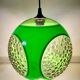 Suspension Space Age verte "Bug eye" par Massive, Belgique vers 1970