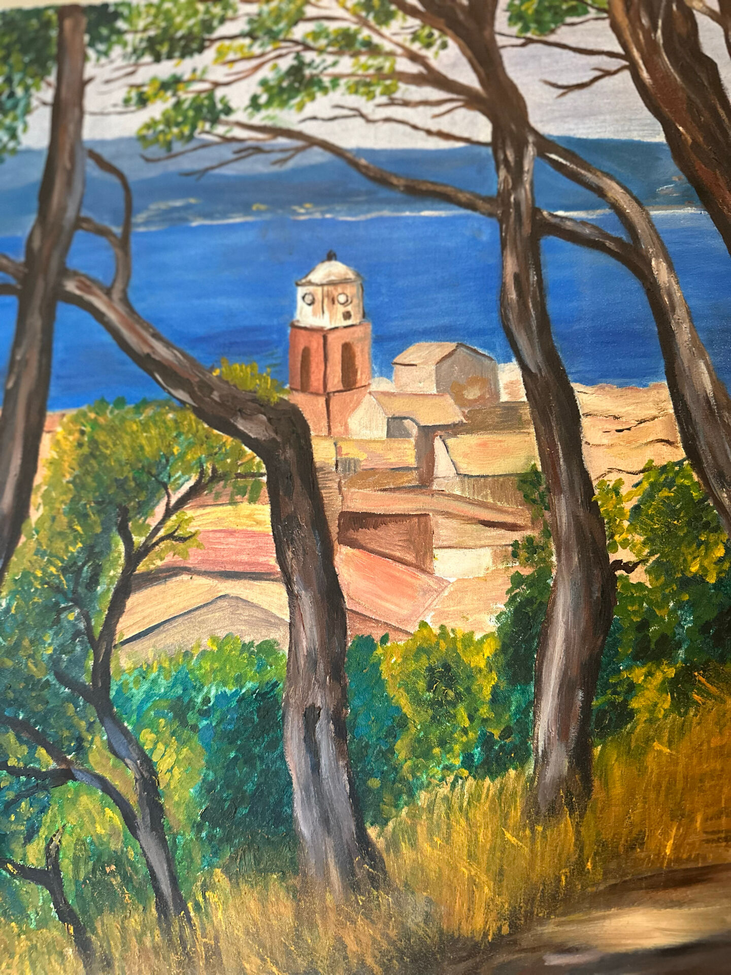 Peinture huile sur toile < saint tropez >