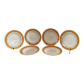 Lot de 6 assiettes creuse vintage Gien 50