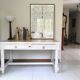 Bureau ancien en chêne sculpté et cérusé